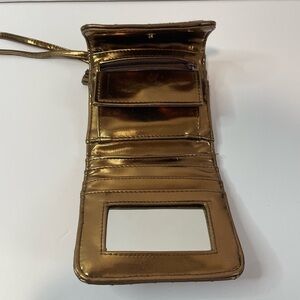 Tri-Fold Rose Gold Quilted Wallet / Crossbody  Mini Purse